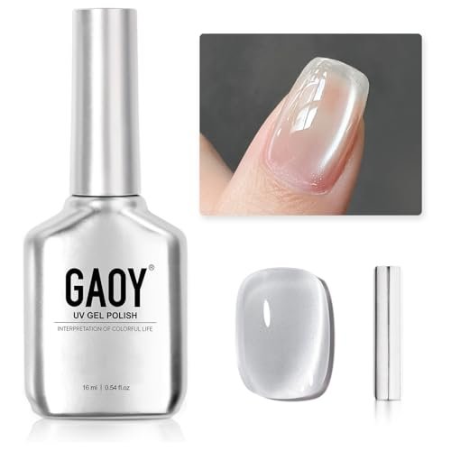GAOY マグネットネイル ジェルネイル キャッツアイ 16ml 銀色月光